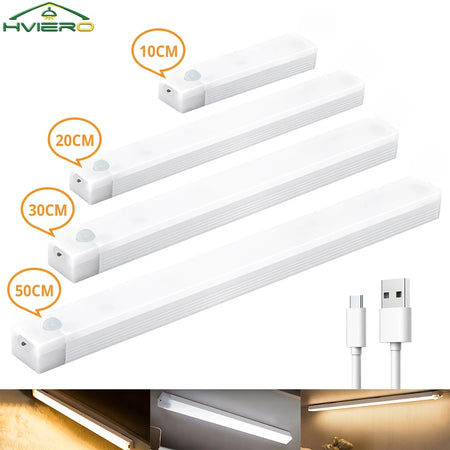 Barra de luz LED recargable con sensor de movimiento, luz nocturna de inducción, lámpara magnética portátil inalámbrica