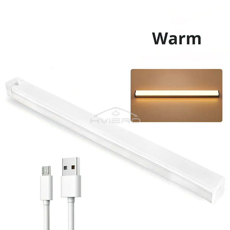 Barra de luz LED recargable con sensor de movimiento, luz nocturna de inducción, lámpara magnética portátil inalámbrica