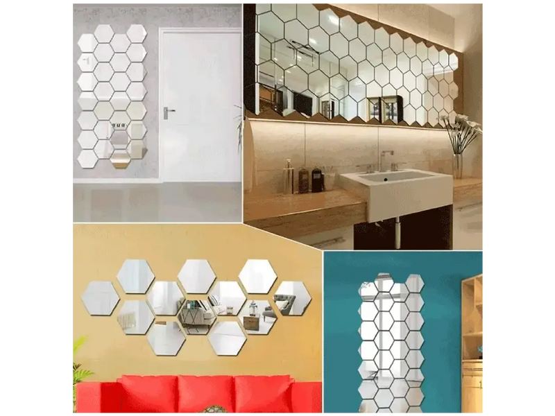 HexoGlam® / Espejos hexagonales x10 unidades