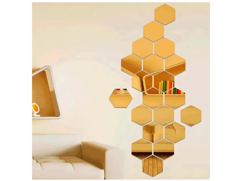 HexoGlam® / Espejos hexagonales x10 unidades